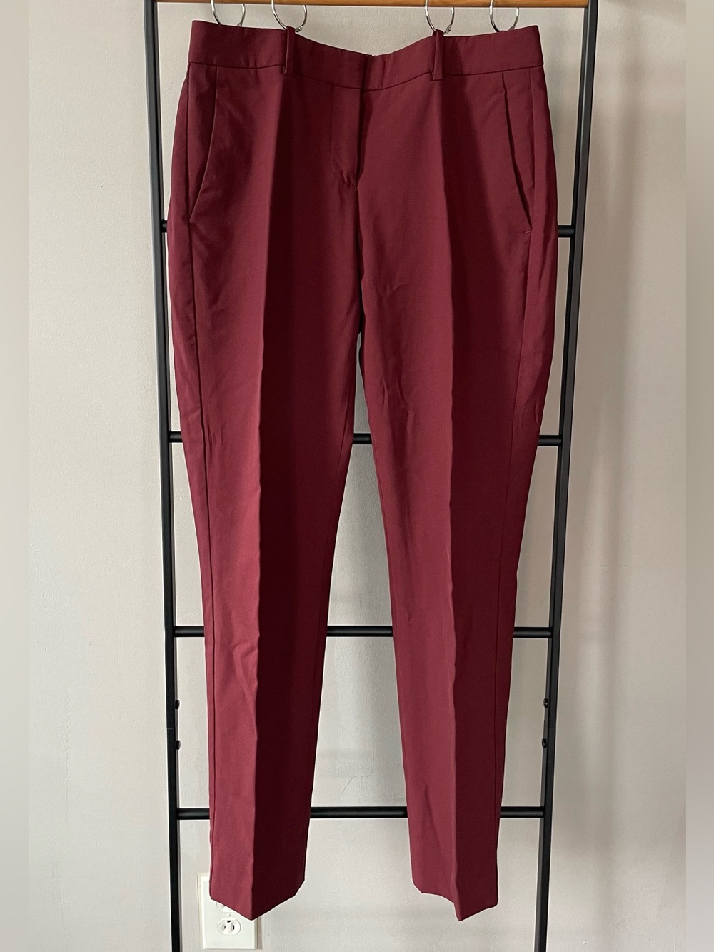 Theory Burgundy Trousers